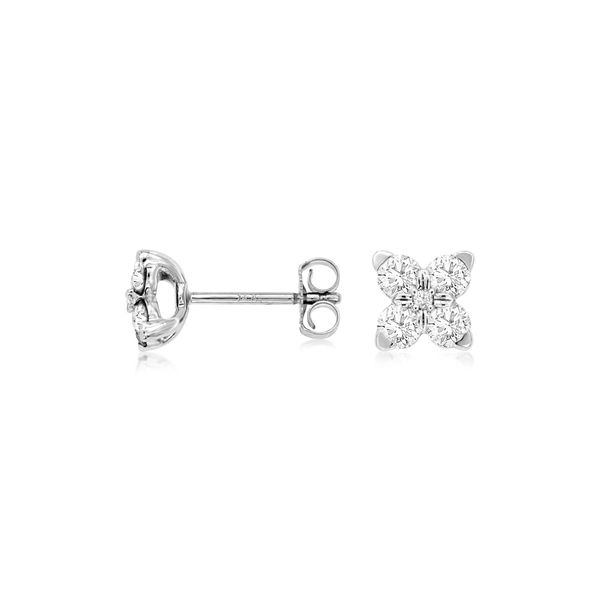 14k WG 0.75CTTW Cluster Dia Studs Earrings Vaughan's Jewelry Edenton, NC