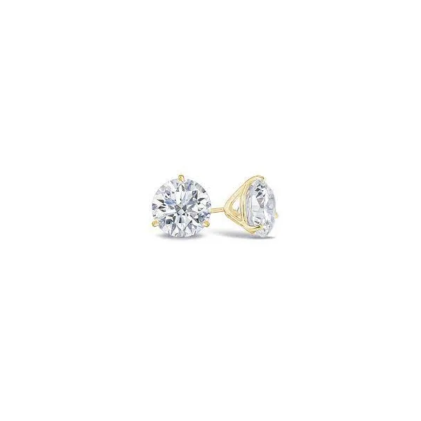 14k YG 0.15CTTW Martini Set Round Diamond Stud Earrings Vaughan's Jewelry Edenton, NC