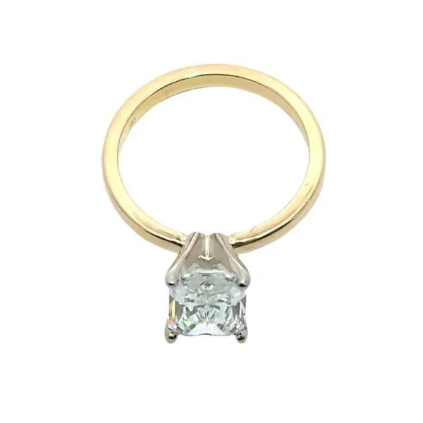 14k YG 2.59CT Radiant F, VS1 8X Lab Grown 2.2mm Band Solitaire GCAL Image 3 Vaughan's Jewelry Edenton, NC