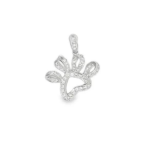 14k WG 0.48CTTW Diamond Paw Print Pendant (Chain Sold Seperately) Vaughan's Jewelry Edenton, NC