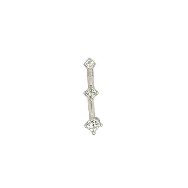 14k WG 0.25CTTW 3 Stone Princess Diamond Journey Pendant (Pre-Owned) Vaughan's Jewelry Edenton, NC