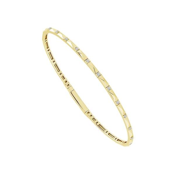 14k YG 0.16CTTW Pyramid Diamond Flexi Bracelet Vaughan's Jewelry Edenton, NC