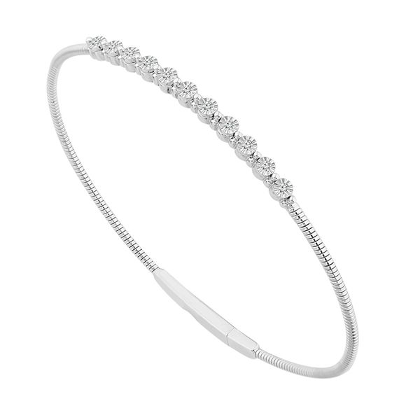 10k WG 0.13CTTW Diamond Illusion Set Flexi Bracelet Vaughan's Jewelry Edenton, NC