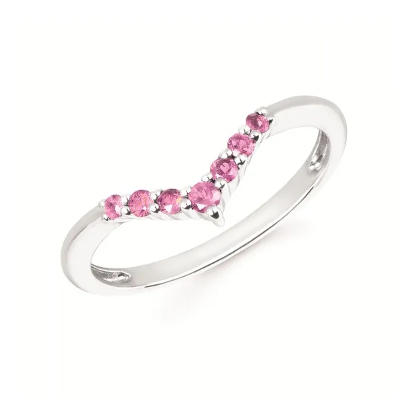 14k WG 0.23CTTW Chevron Pink Tourmaline Ring Vaughan's Jewelry Edenton, NC