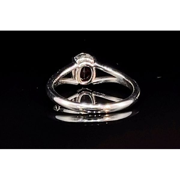 10k WG 1.5CT Oval Garnet Open Shank Ring Image 3 Vaughan's Jewelry Edenton, NC