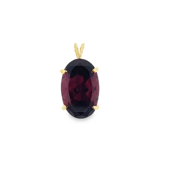 14k YG Oval Purple Large Colored Stone Pendant (Previously Owned) Vaughan's Jewelry Edenton, NC