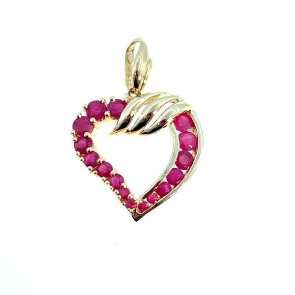 14k YG Red Heart Pendant (Previously Owned) 2.79gr Vaughan's Jewelry Edenton, NC