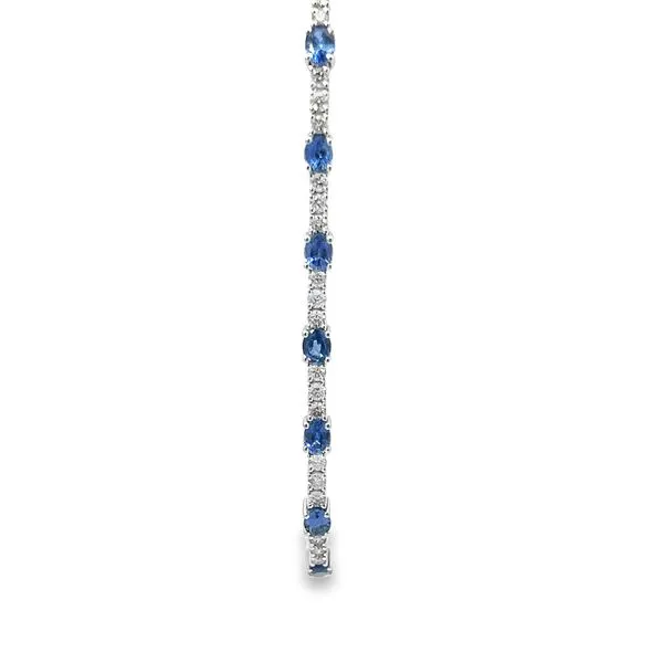 14k WG 2.28TGW 1.53ct Sapphire and Diamond Adjustable Bracelet Vaughan's Jewelry Edenton, NC