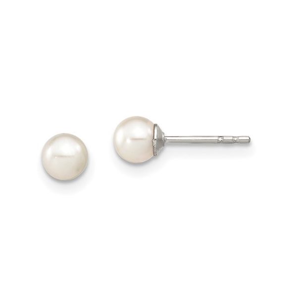 SS 4-5mm White Cultured Pearl Earrings Vaughan's Jewelry Edenton, NC