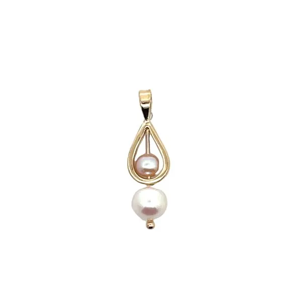14k YG Double FWP Pendant Freeform (Chain Sold Separately) Vaughan's Jewelry Edenton, NC