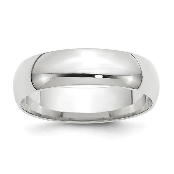 10k White Gold 6mm Lightweight Comfort Fit Wedding Band Size 8 Vaughan's Jewelry Edenton, NC