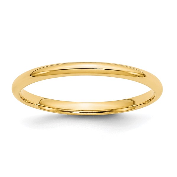 4.75, 14k YG 2mm Lightweight Comfort Fit Wedding Band Vaughan's Jewelry Edenton, NC