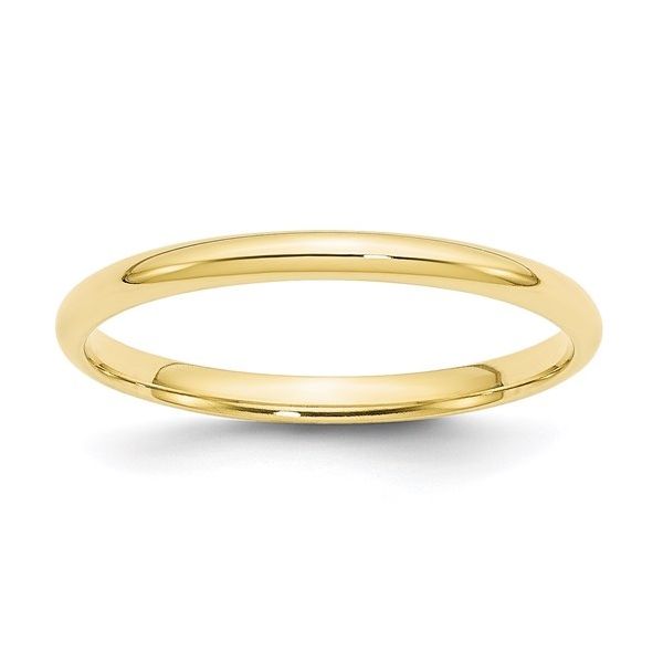 7, 10k YG 2mm Comfort Fit Band Vaughan's Jewelry Edenton, NC