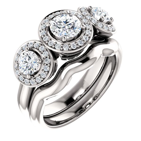 7.75, 14k WG Contoured Polished Wedding Band Image 2 Vaughan's Jewelry Edenton, NC