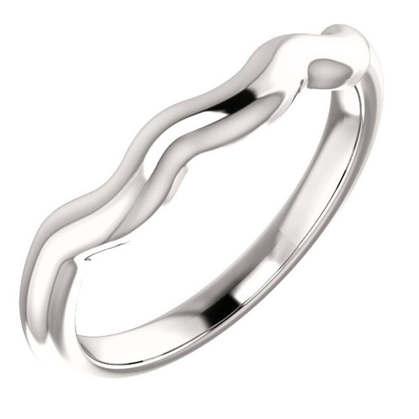 7.75, 14k WG Contoured Polished Wedding Band Vaughan's Jewelry Edenton, NC