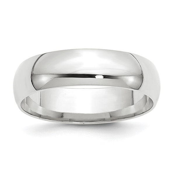 10k White Gold 6mm Lightweight Comfort Fit Band Size 8 Vaughan's Jewelry Edenton, NC