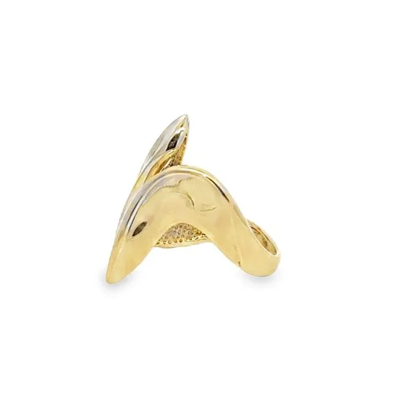 7.5, 10k YG Swirl Statement Ring (Previously Owned) Image 2 Vaughan's Jewelry Edenton, NC