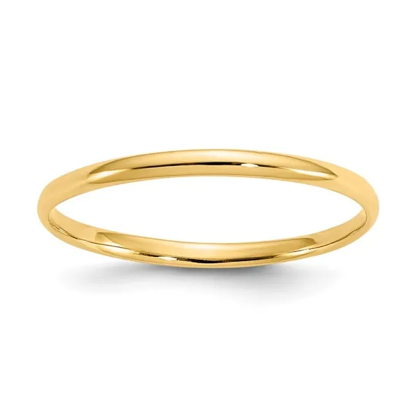 2, 14k Yellow Gold Polished Gold Band Vaughan's Jewelry Edenton, NC