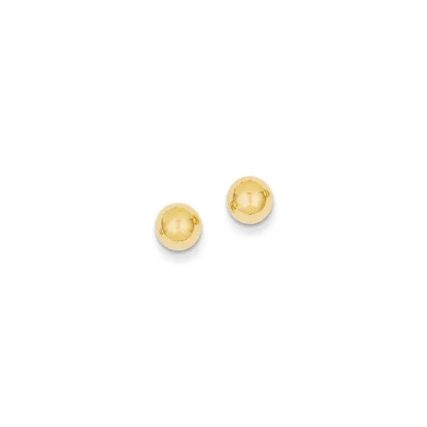 14k YG 7mm Stud Earrings Vaughan's Jewelry Edenton, NC