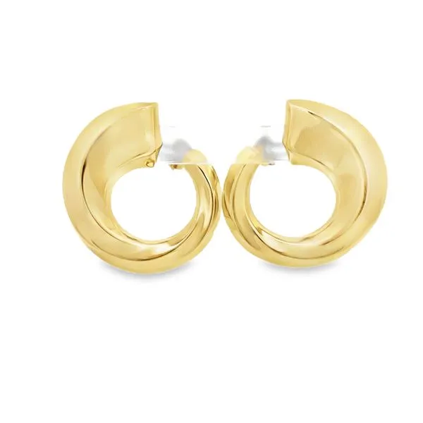 14k YG Leverback Swirl Earrings Vaughan's Jewelry Edenton, NC