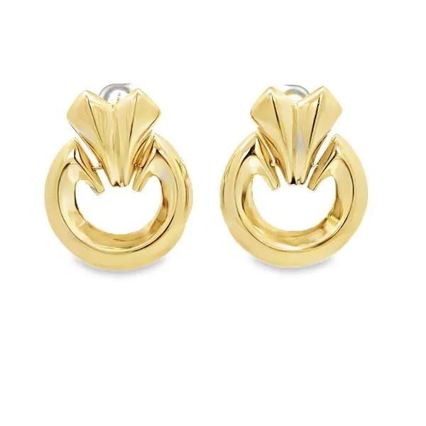 14k YG Door Knocker Leverback Earrings (Previously Owned) Vaughan's Jewelry Edenton, NC