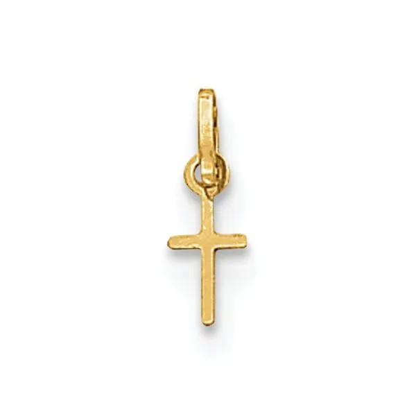 14k YG Tiny Cross Charm (Chain Sold Separately) Vaughan's Jewelry Edenton, NC