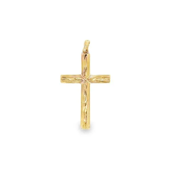 14k YG Diamond Cut Cross Pendant (Previously Owned) Vaughan's Jewelry Edenton, NC