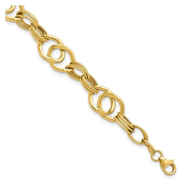 14k Polished Fancy Link Bracelet Vaughan's Jewelry Edenton, NC