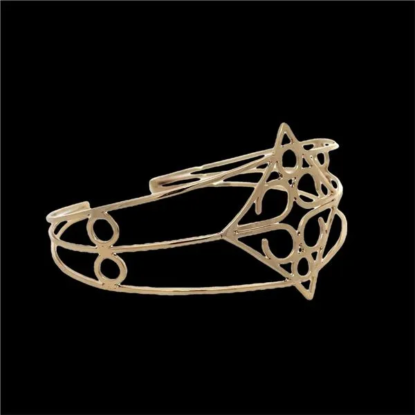 14k YG Abstract Freeform Cuff Bracelet (Medium) Image 2 Vaughan's Jewelry Edenton, NC