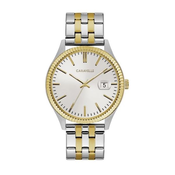 Caravelle Two-tone Watch with Day Dial Vaughan's Jewelry Edenton, NC