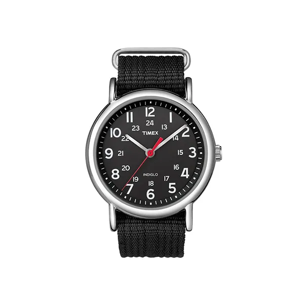 Timex White and Black Dial Watch and Slip Thru Band Vaughan's Jewelry Edenton, NC