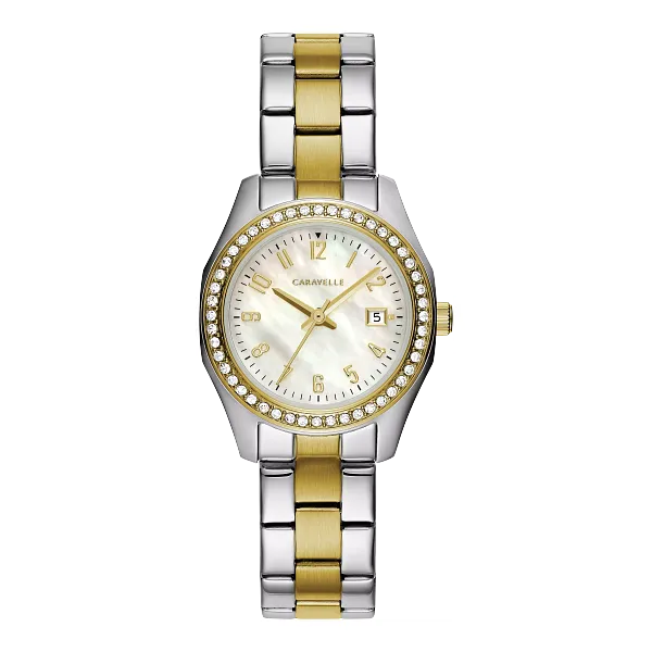 Caravelle Two Tone Watch w/ Crystals Vaughan's Jewelry Edenton, NC