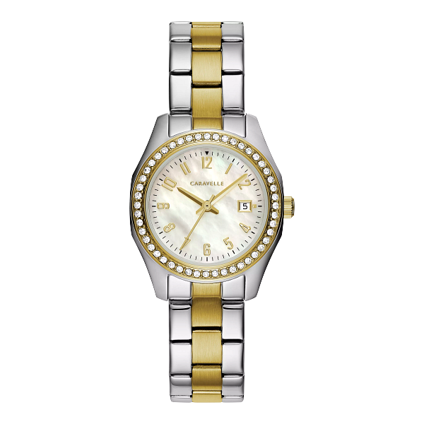 Caravelle Two Tone Watch w/ Crystals Vaughan's Jewelry Edenton, NC