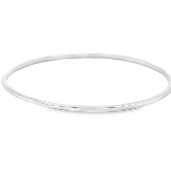 Medium, SS 1.8mm Solid Hammered Bangle (approx 4.4grams) Vaughan's Jewelry Edenton, NC