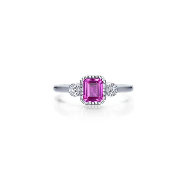 7, SS Simulated Pink Tourmaline & Lassaire Ring - Oct Vaughan's Jewelry Edenton, NC