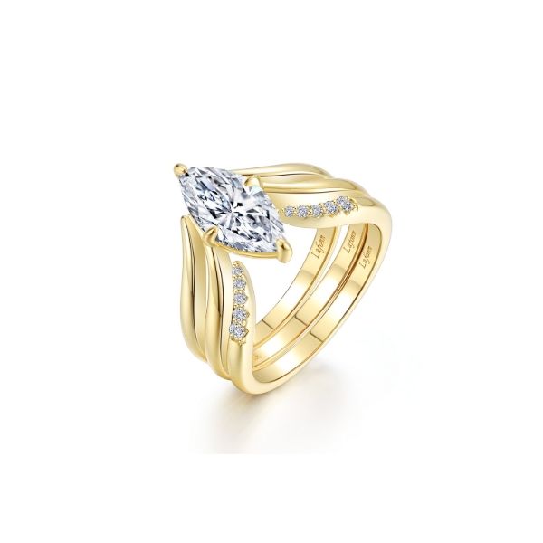 8, YGP/SS 1.71CTTW Marquise Muse Engagement Ring & Bands Vaughan's Jewelry Edenton, NC