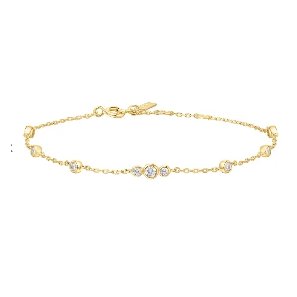 YGP Sparkling Bezel Cubic Zirconia Station Bracelet Vaughan's Jewelry Edenton, NC