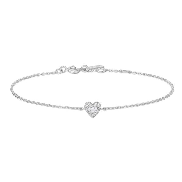 SS Sweetheart Pave' Bracelet Vaughan's Jewelry Edenton, NC