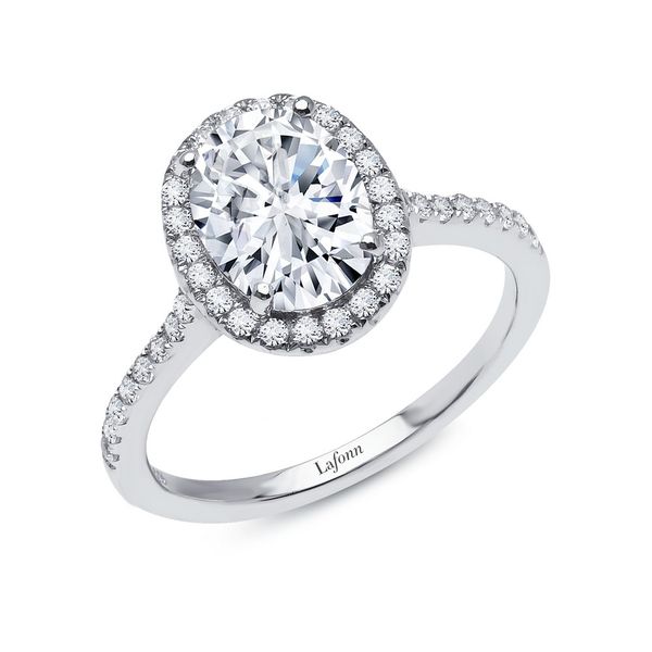 7, SS 2.26CTTW Oval Simulated Diamond Halo Ring Vaughan's Jewelry Edenton, NC