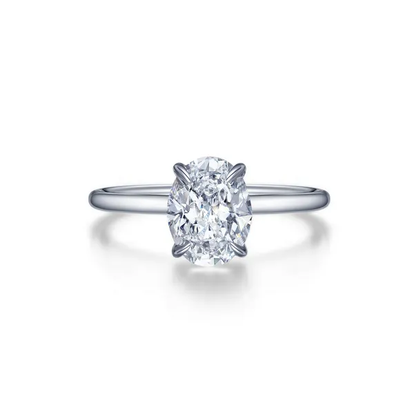 SS 2.0CTTW Oval Simulated Diamond Solitaire Ring Vaughan's Jewelry Edenton, NC