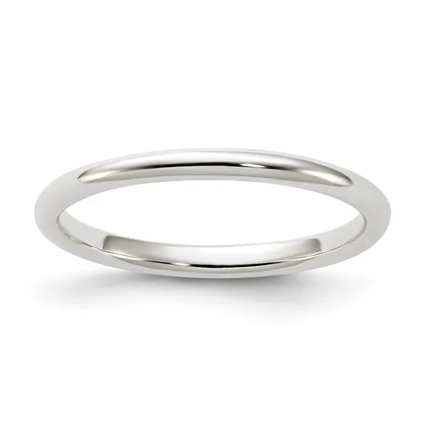 6, SS 2mm Half Round Band Vaughan's Jewelry Edenton, NC