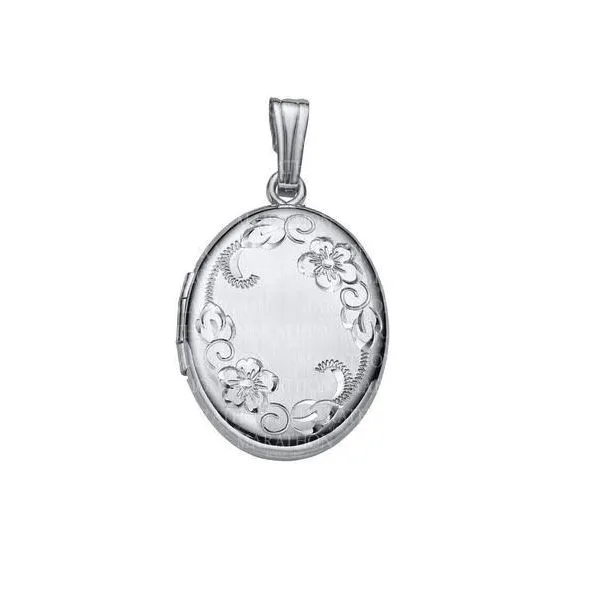 SS Oval Engraved Locket Vaughan's Jewelry Edenton, NC