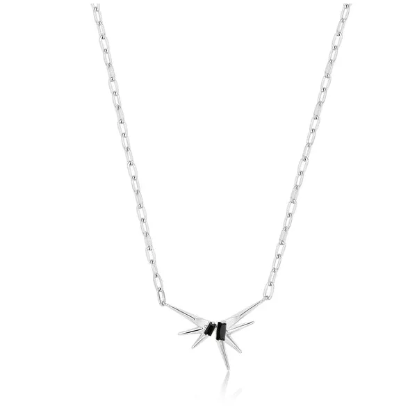Silver Sparkle Spike Pendant Necklace Vaughan's Jewelry Edenton, NC