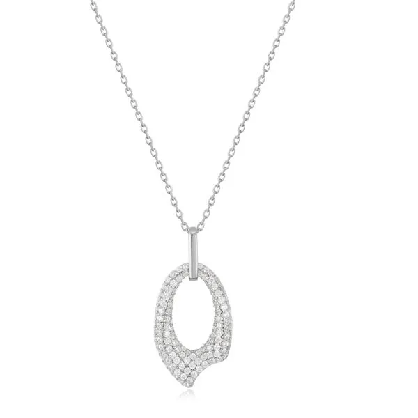 Silver Pave Arrow Pendant Necklace Vaughan's Jewelry Edenton, NC