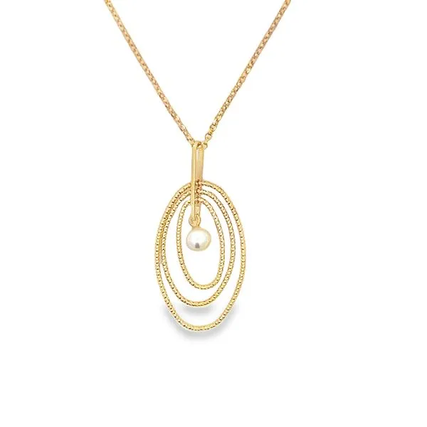 SS/YGP Triple Oval FWP Necklace Vaughan's Jewelry Edenton, NC