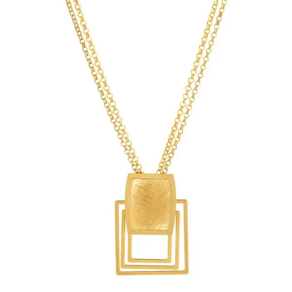 YGP Rectangle Echo Necklace Vaughan's Jewelry Edenton, NC