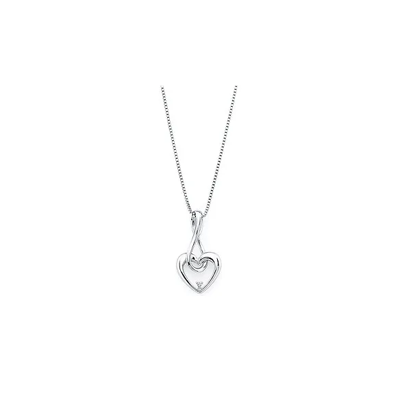 SS 0.01CT Diamond Infinity Heart Pendant Vaughan's Jewelry Edenton, NC