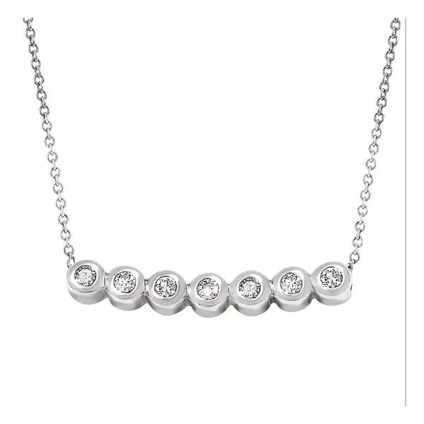 SS .16CTTW Diamond Bar Necklace Vaughan's Jewelry Edenton, NC