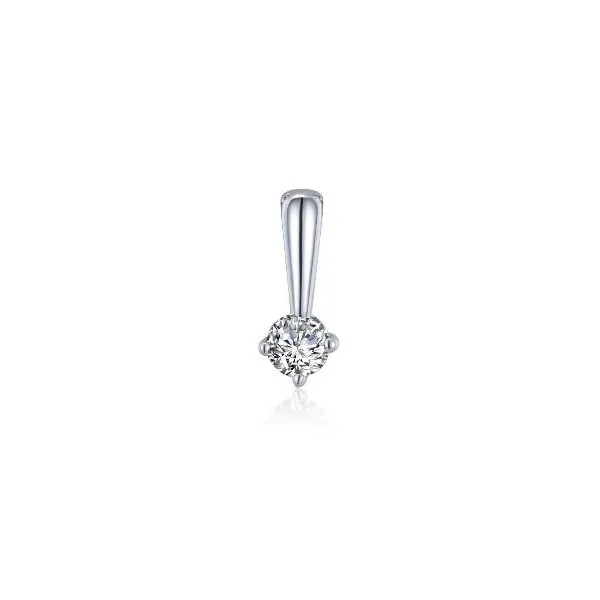 Small April Birthstone Polished Love Pendant (0.17CT) (Chain Sold Separately) Vaughan's Jewelry Edenton, NC
