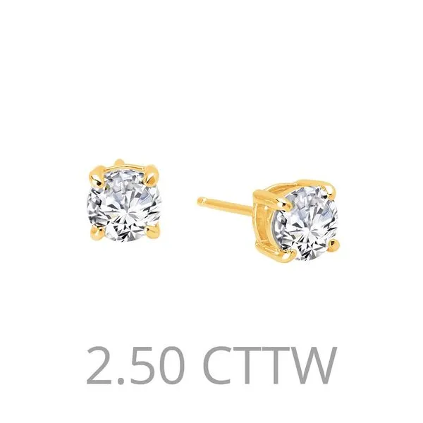 GP over SS 2.50 CTTW Round Earrings Vaughan's Jewelry Edenton, NC